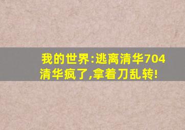 我的世界:逃离清华704 清华疯了,拿着刀乱转!